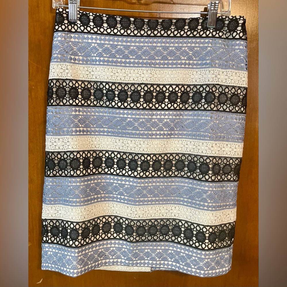 Talbots Blue Embellished Pencil Skirt for Cocktail